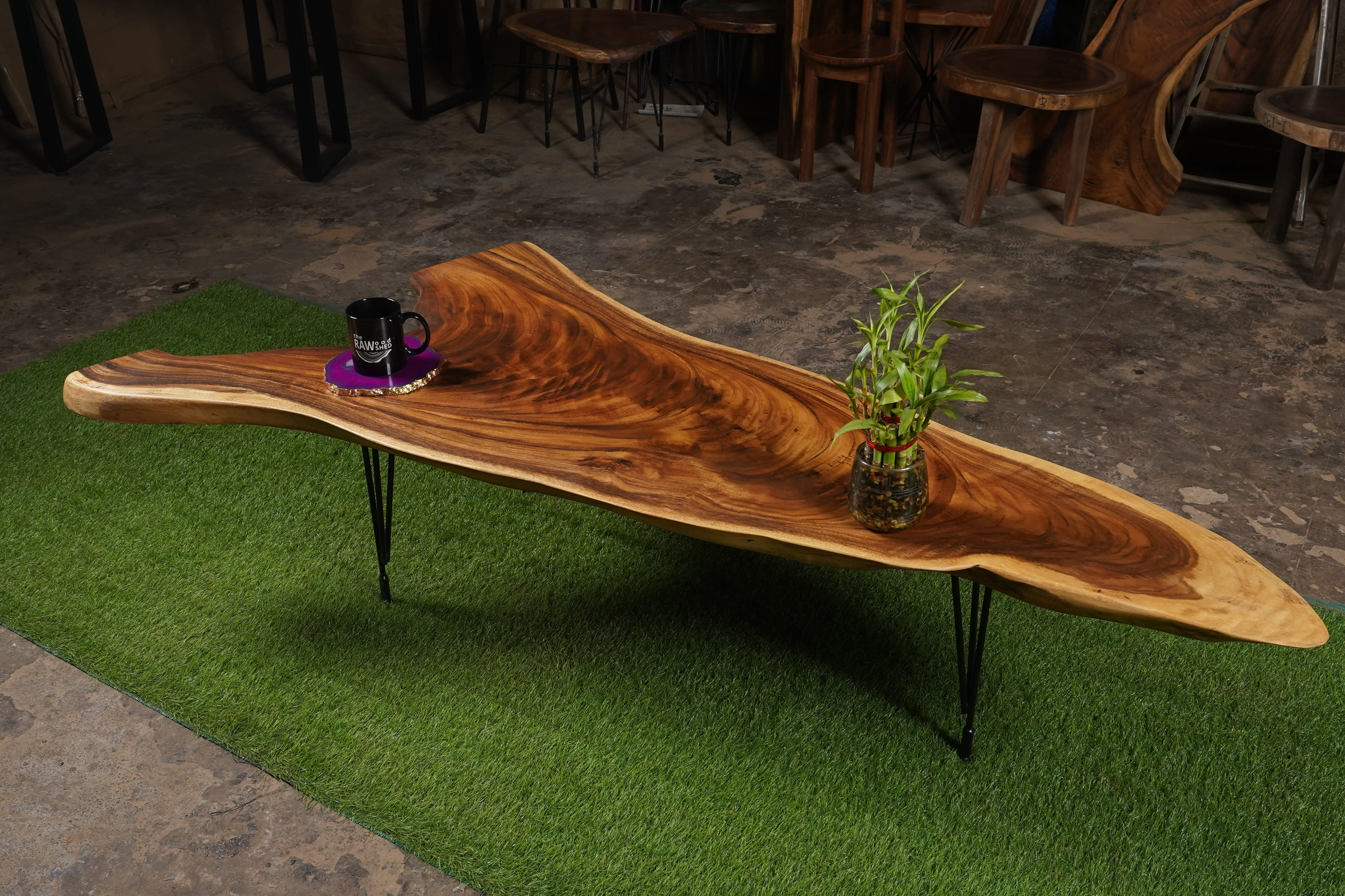 Handcrafted live-edge coffee table